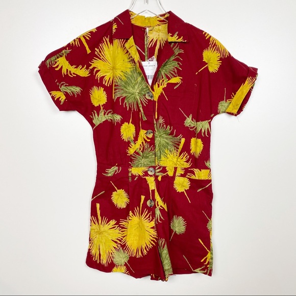 Free People NWT Hawaiian Print Romper XS/Small - Picture 3 of 9